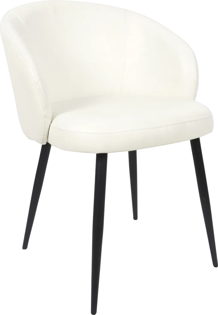 Lesah White Side Chair, Set of 2 - Thumbnail - Image 4