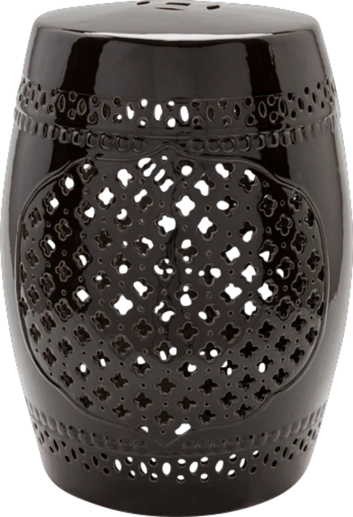 Lesedi Black Outdoor Stool - Thumbnail - Image 1