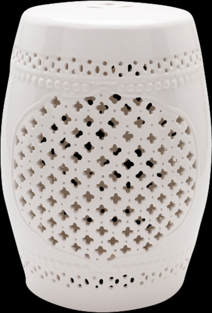 Lesedi White Outdoor Stool - Thumbnail - Image 1