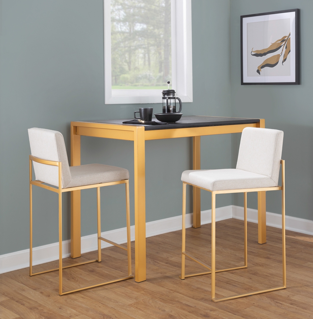 Leserna I Beige Counter Height Stool, Set of 3 - Thumbnail - Image 2