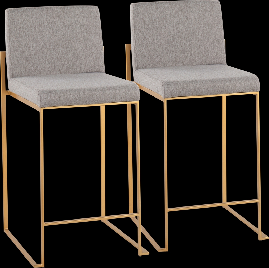 Leserna I Gray Counter Height Stool, Set of 2 - Thumbnail - Image 1