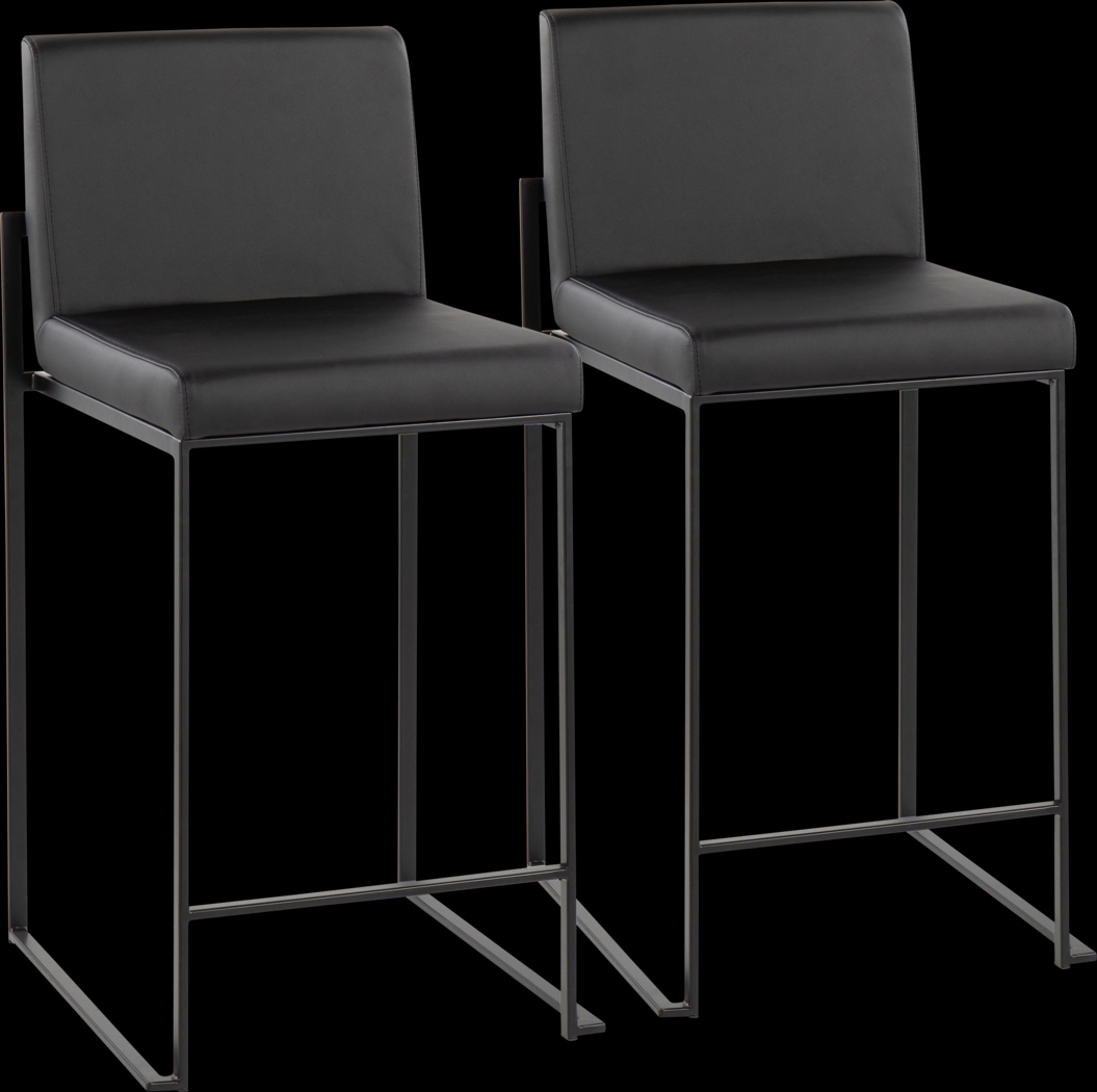 Leserna II Black Counter Height Stool, Set of 2 - Thumbnail - Image 1