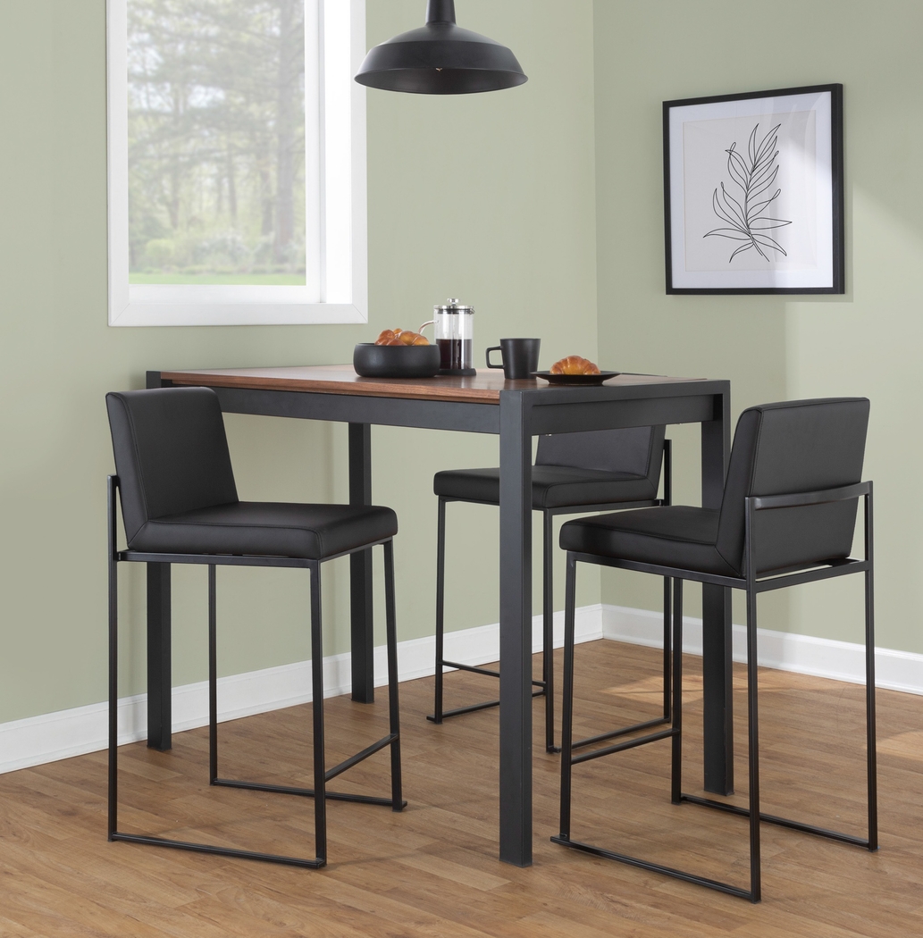 Leserna II Black Counter Height Stool, Set of 3 - Thumbnail - Image 3