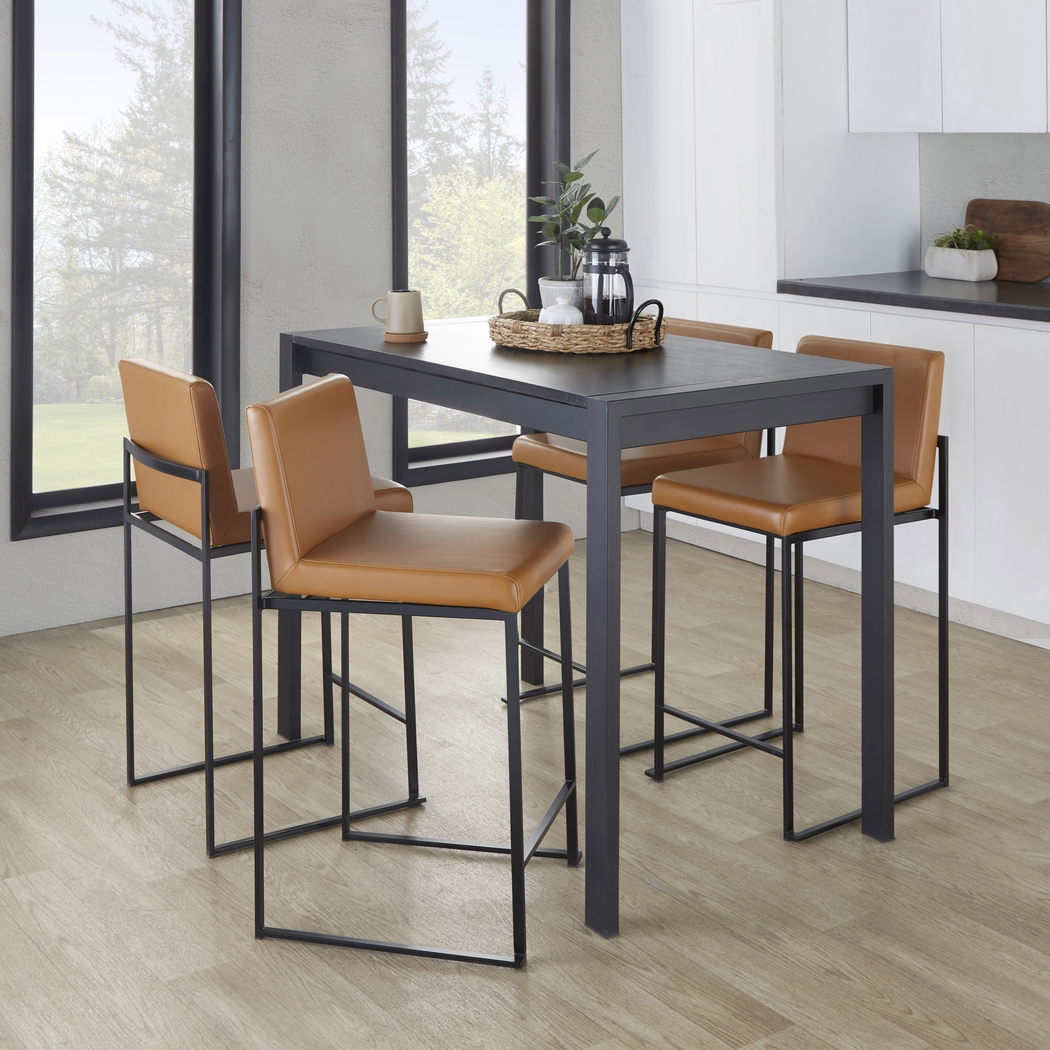 Leserna II Camel Counter Height Stool, Set of 2 - Thumbnail - Image 3