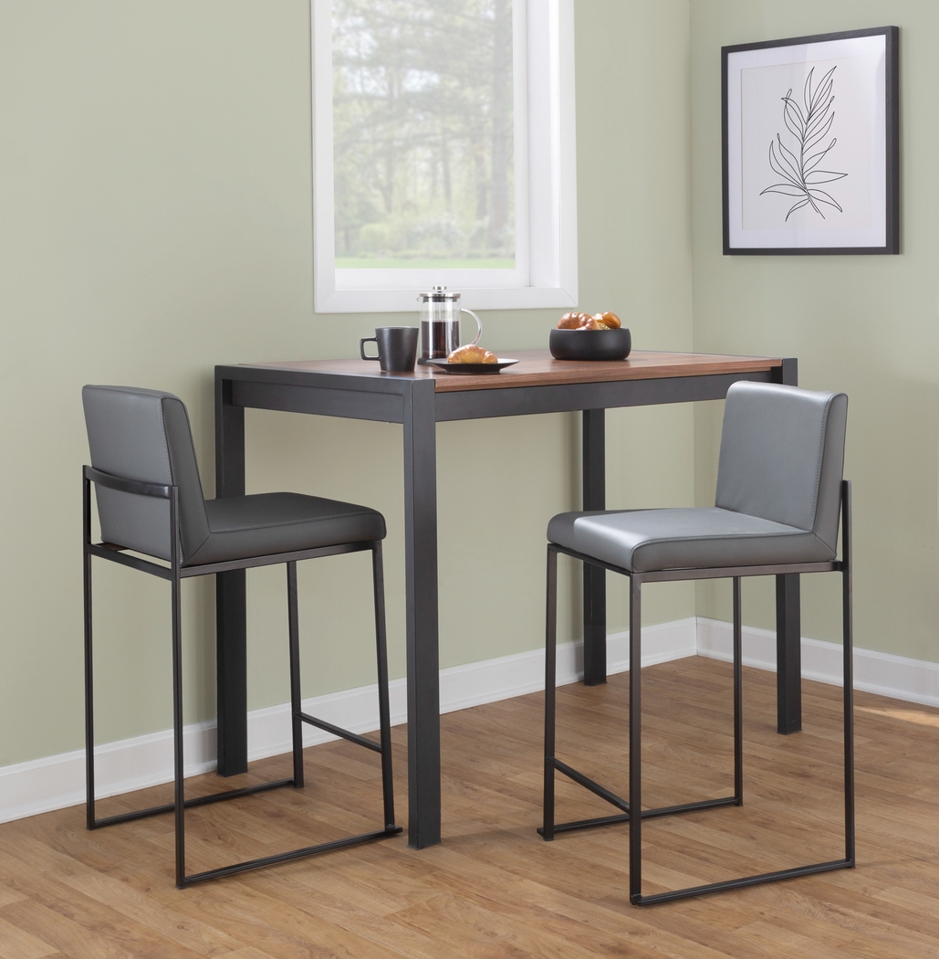 Leserna II Charcoal Counter Height Stool, Set of 3 - Thumbnail - Image 2