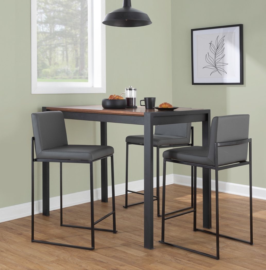 Leserna II Charcoal Counter Height Stool, Set of 3 - Thumbnail - Image 3