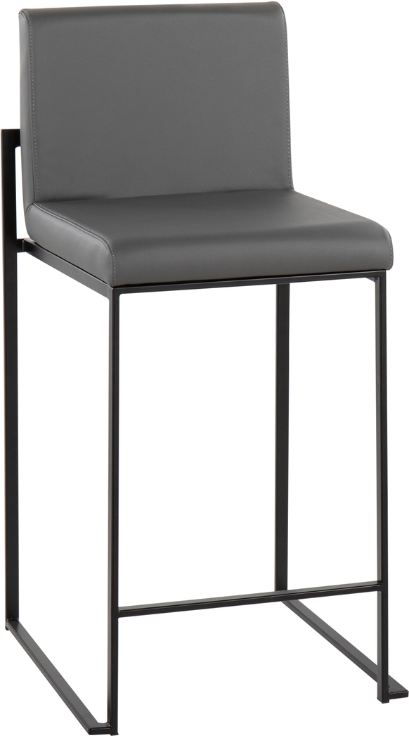 Leserna II Gray Counter Height Stool, Set of 2 - Thumbnail - Image 2