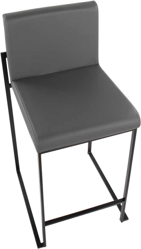 Leserna II Gray Counter Height Stool, Set of 2 - Thumbnail - Image 4