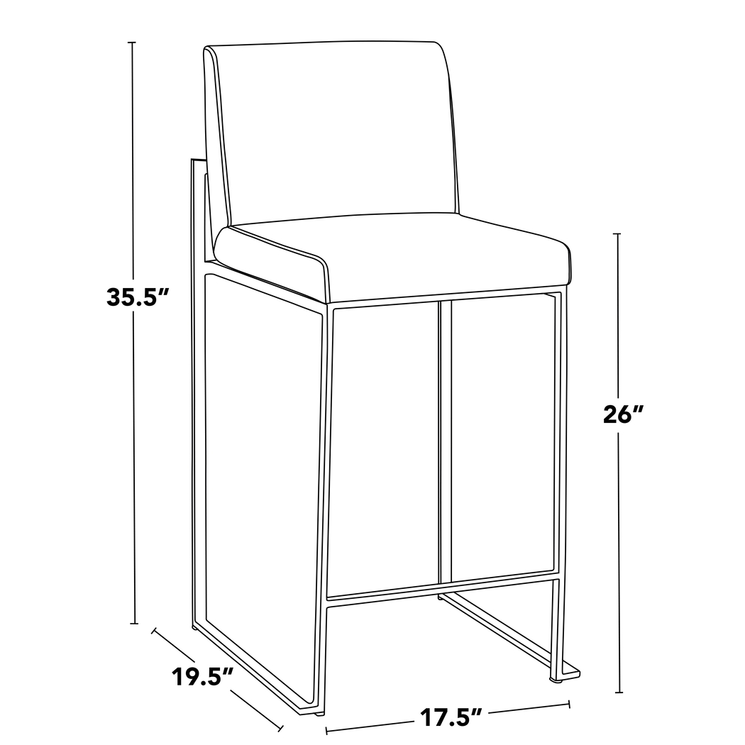 Leserna II Gray Counter Height Stool, Set of 3 - Thumbnail - Image 11