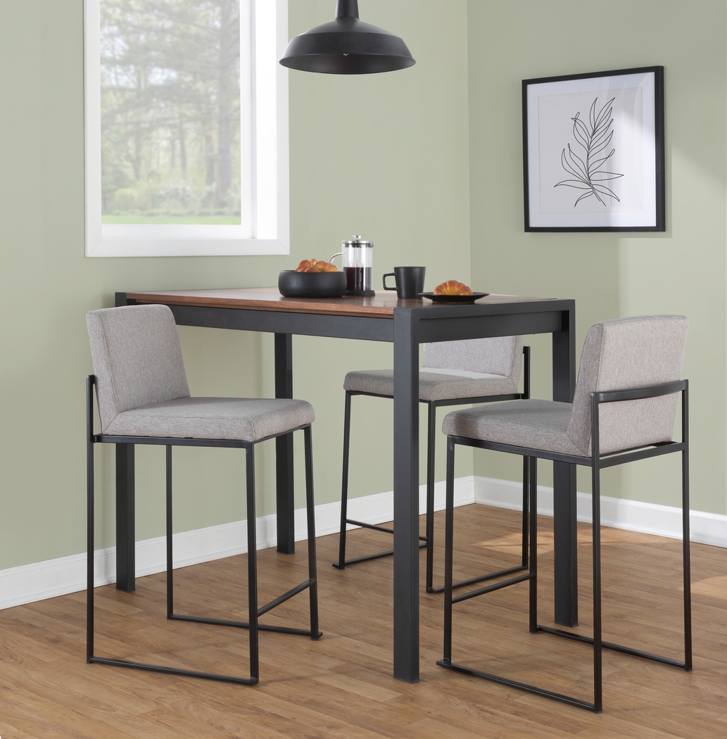 Leserna II Gray Counter Height Stool, Set of 3 - Thumbnail - Image 3