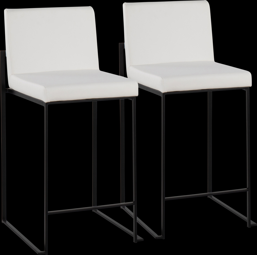 Leserna II White Counter Height Stool, Set of 2 - Thumbnail - Image 1