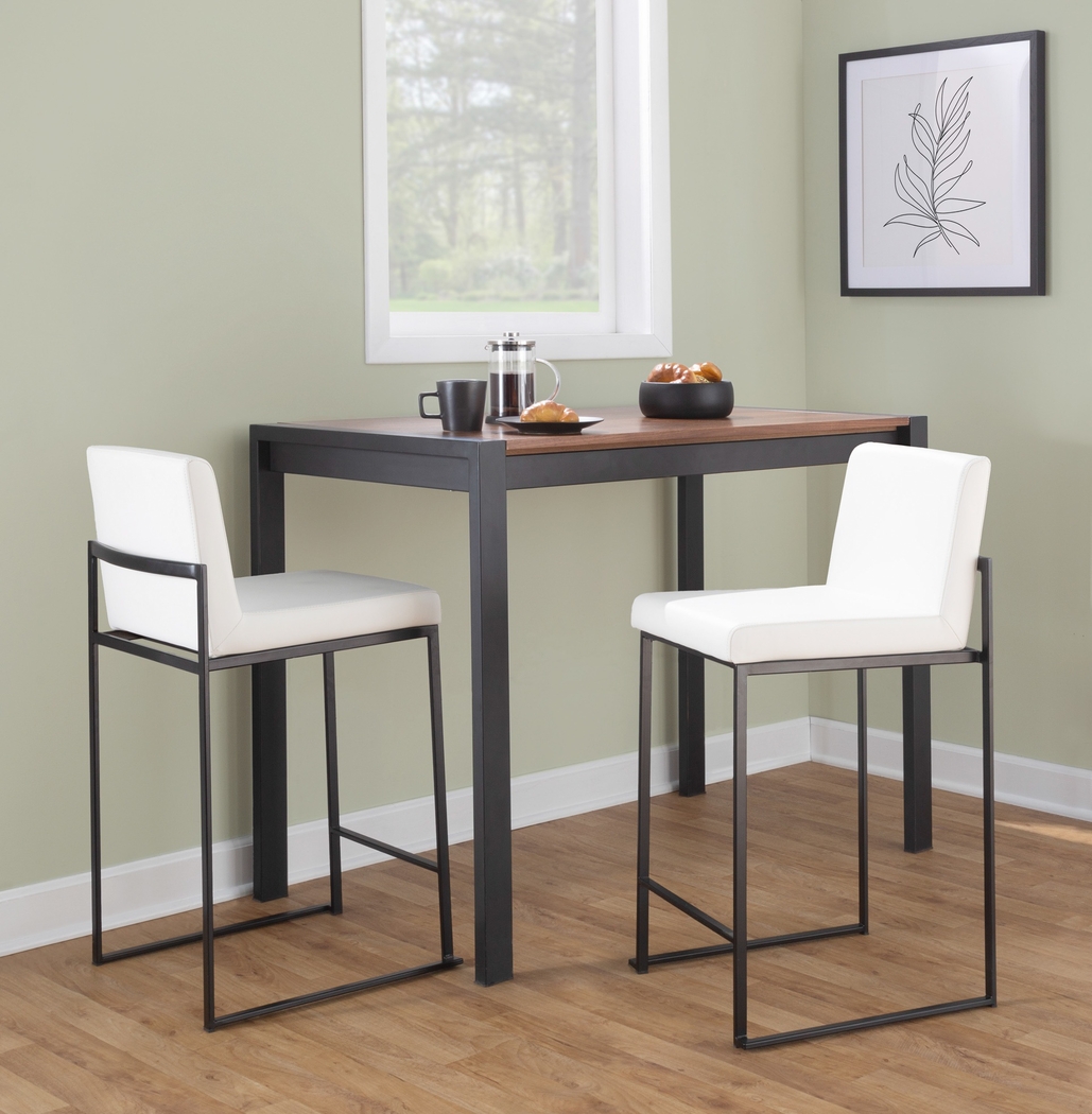 Leserna II White Counter Height Stool, Set of 3 - Thumbnail - Image 3