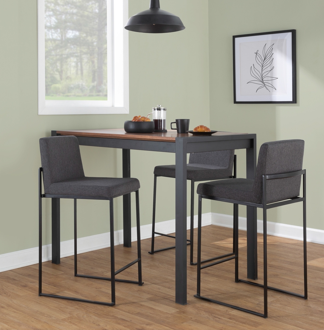 Leserna III Charcoal Counter Height Stool, Set of 3 - Thumbnail - Image 3