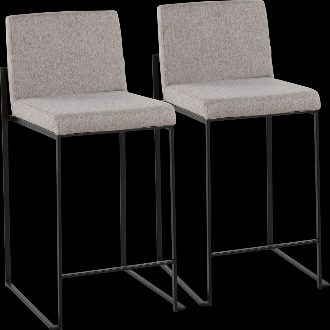 Leserna III Gray Counter Height Stool, Set of 2 - Thumbnail - Image 1