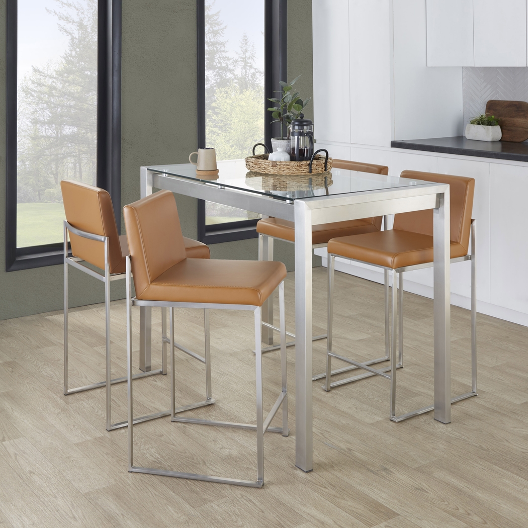 Leserna V Camel Counter Height Stool, Set of 2 - Thumbnail - Image 3