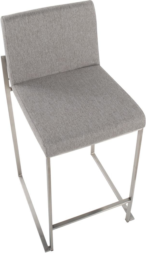 Leserna V Gray Counter Height Stool, Set of 2 - Thumbnail - Image 4