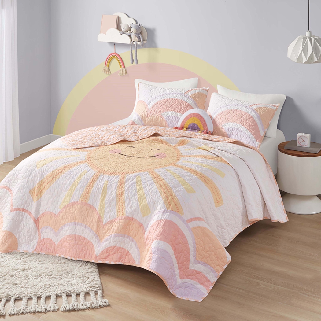 Leska Yellow Twin Quilt Set - Thumbnail - Image 2