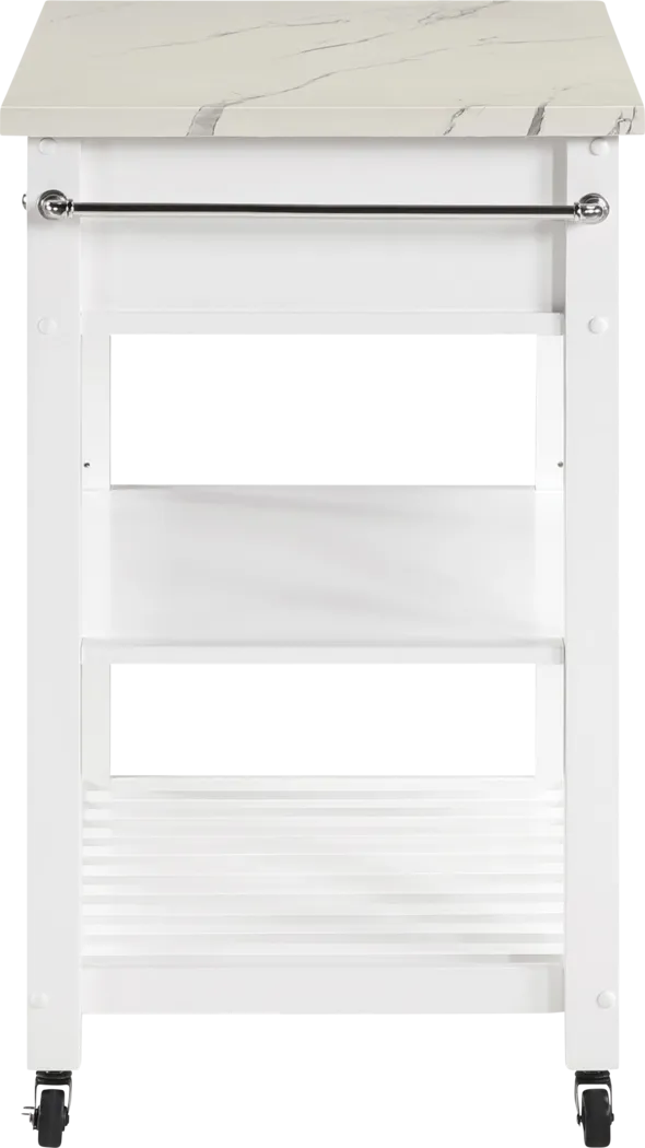 Leski White Kitchen Cart - Thumbnail - Image 6