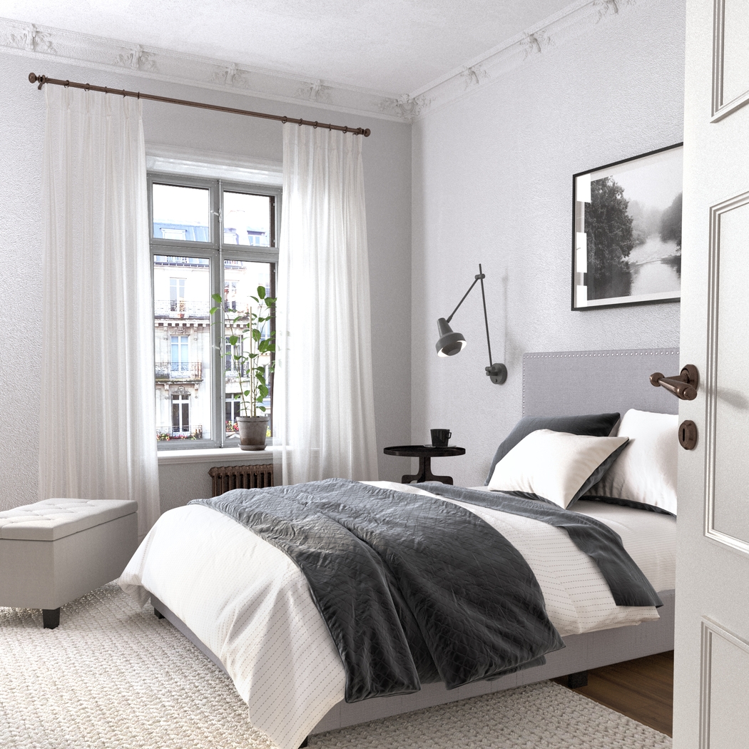 Leslan II Gray Storage Bench - Thumbnail - Image 2