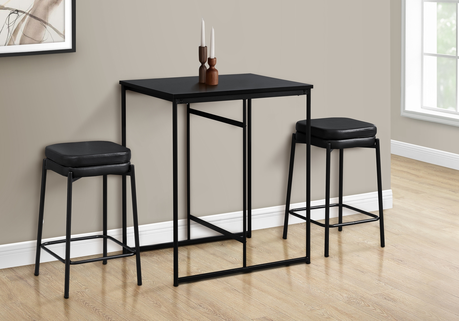Lessardy Black Counter Height Dining Table - Thumbnail - Image 3