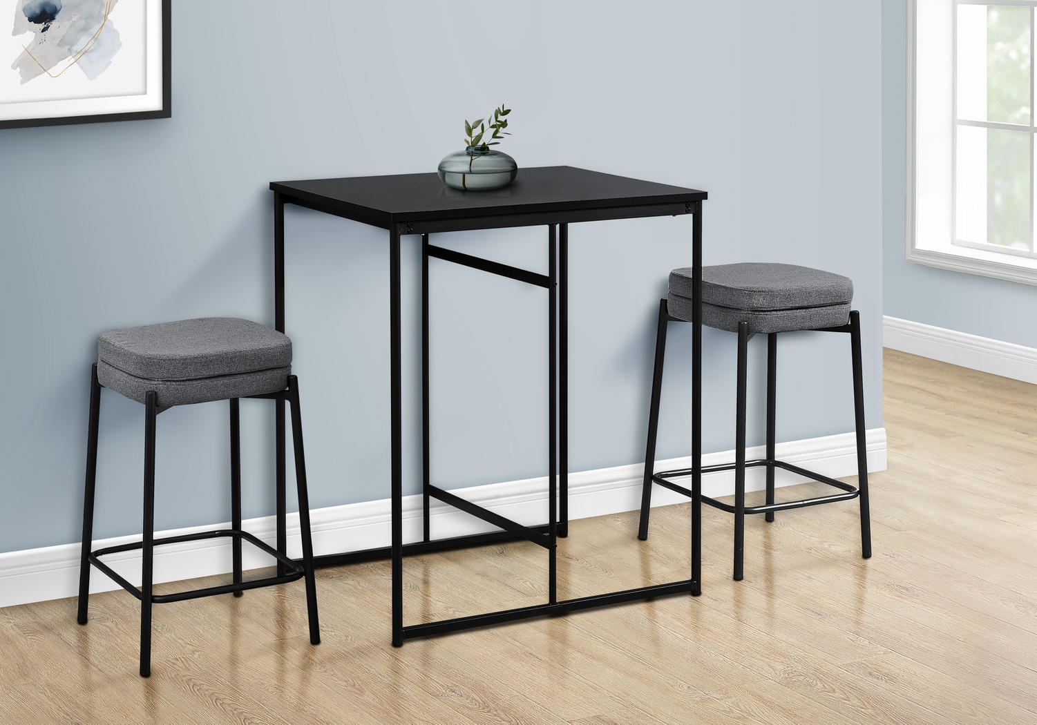 Lessardy Black Counter Height Dining Table - Thumbnail - Image 4