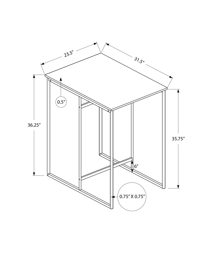 Lessardy Black Counter Height Dining Table - Thumbnail - Image 9