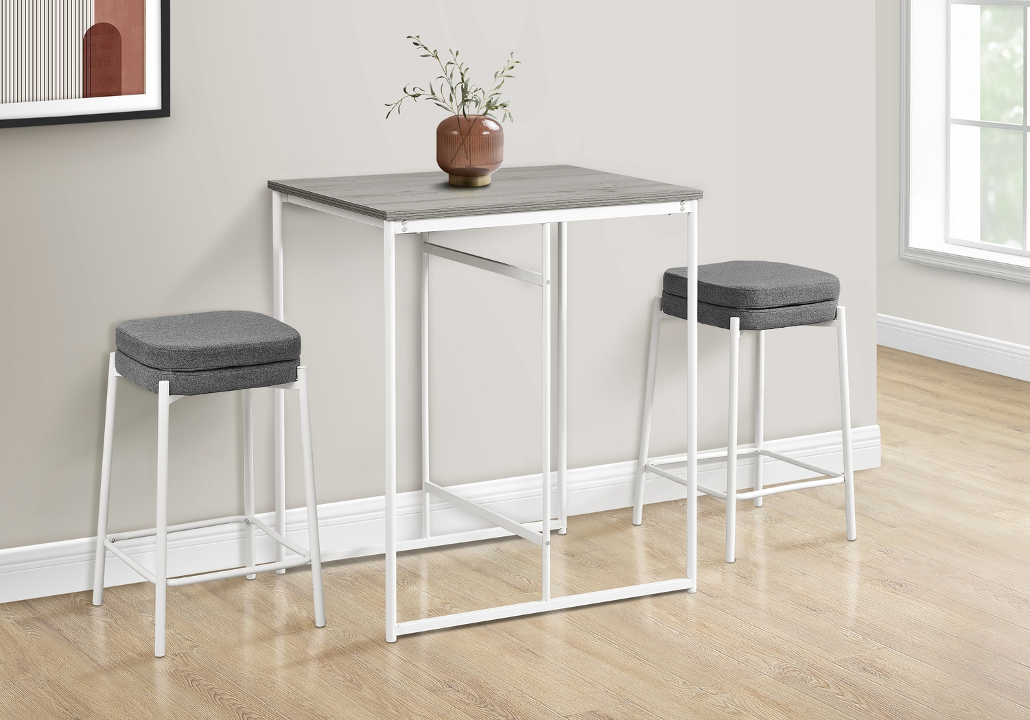 Lessardy Gray Counter Height Dining Table - Thumbnail - Image 2