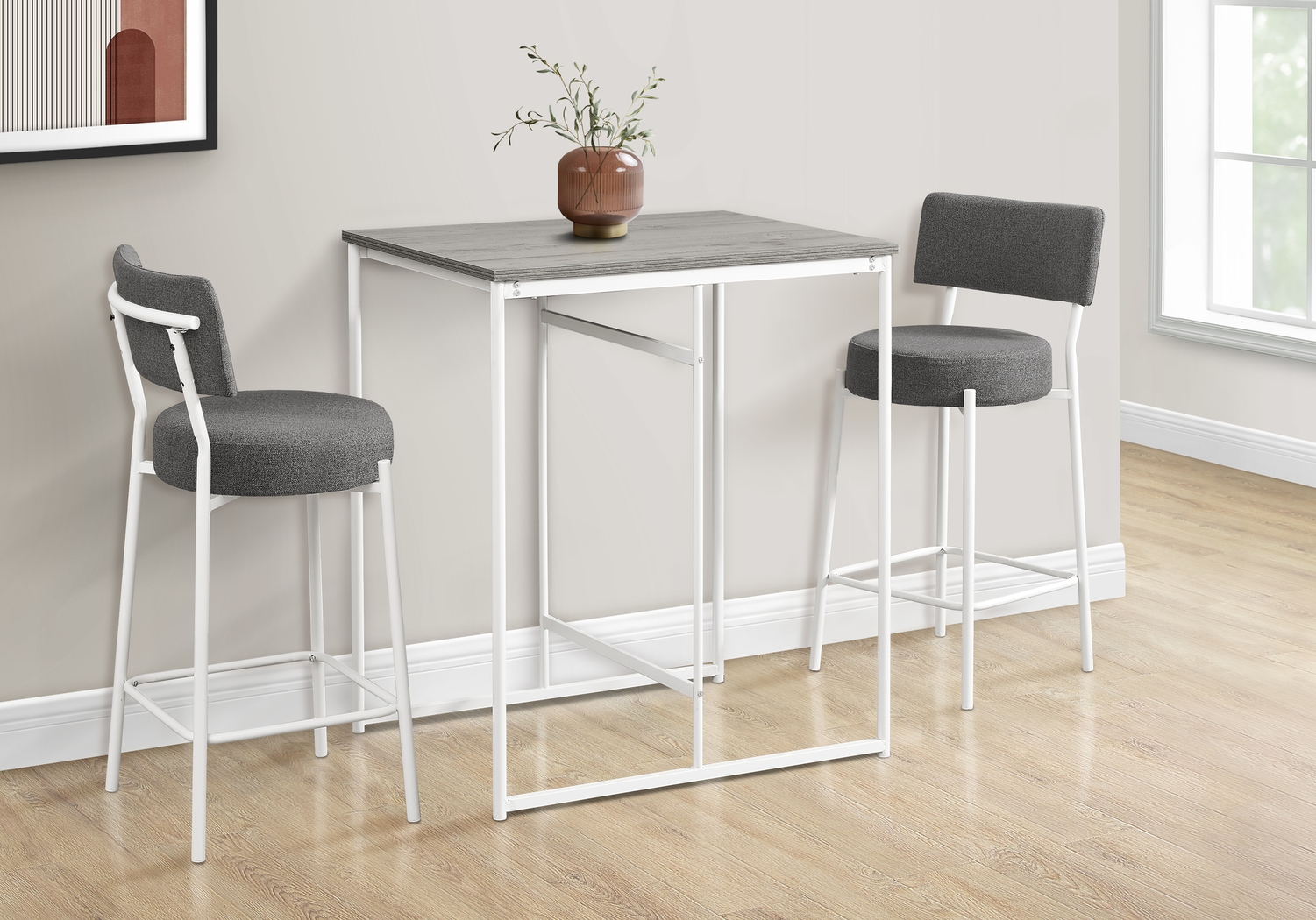Lessardy Gray Counter Height Dining Table - Thumbnail - Image 3
