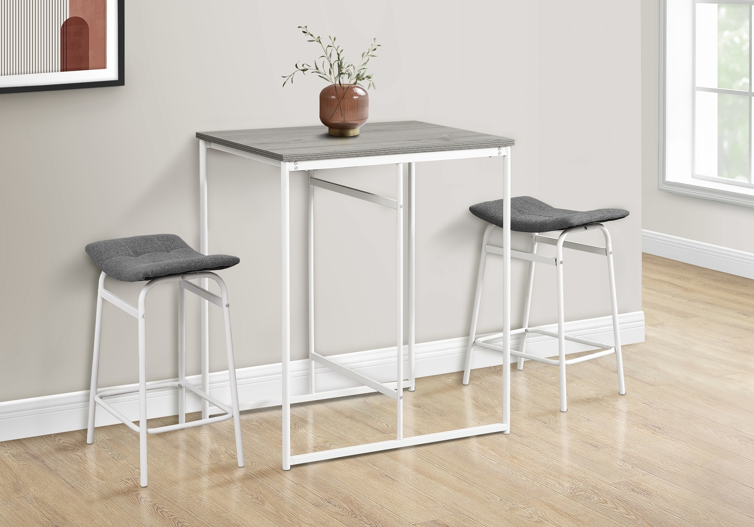 Lessardy Gray Counter Height Dining Table - Thumbnail - Image 4