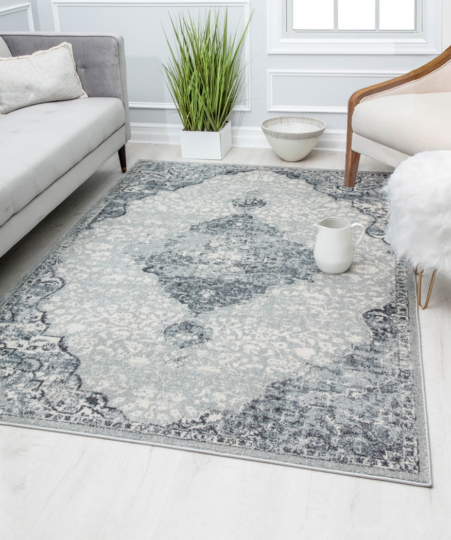 Lestine 5' x 7' Gray Rug - Thumbnail - Image 2