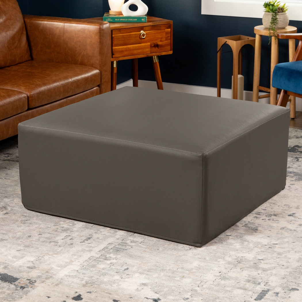 Lesusa I Gray Ottoman - Thumbnail - Image 2