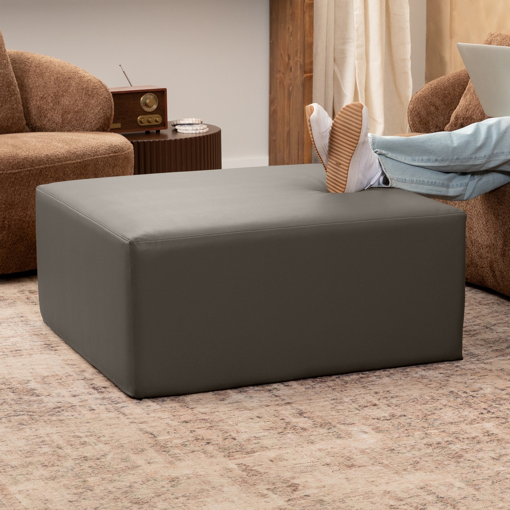 Lesusa I Gray Ottoman - Thumbnail - Image 4