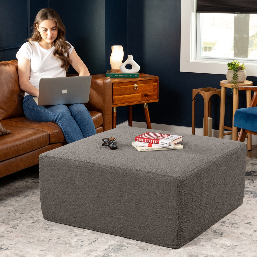 Lesusa II Gray Ottoman - Thumbnail - Image 4