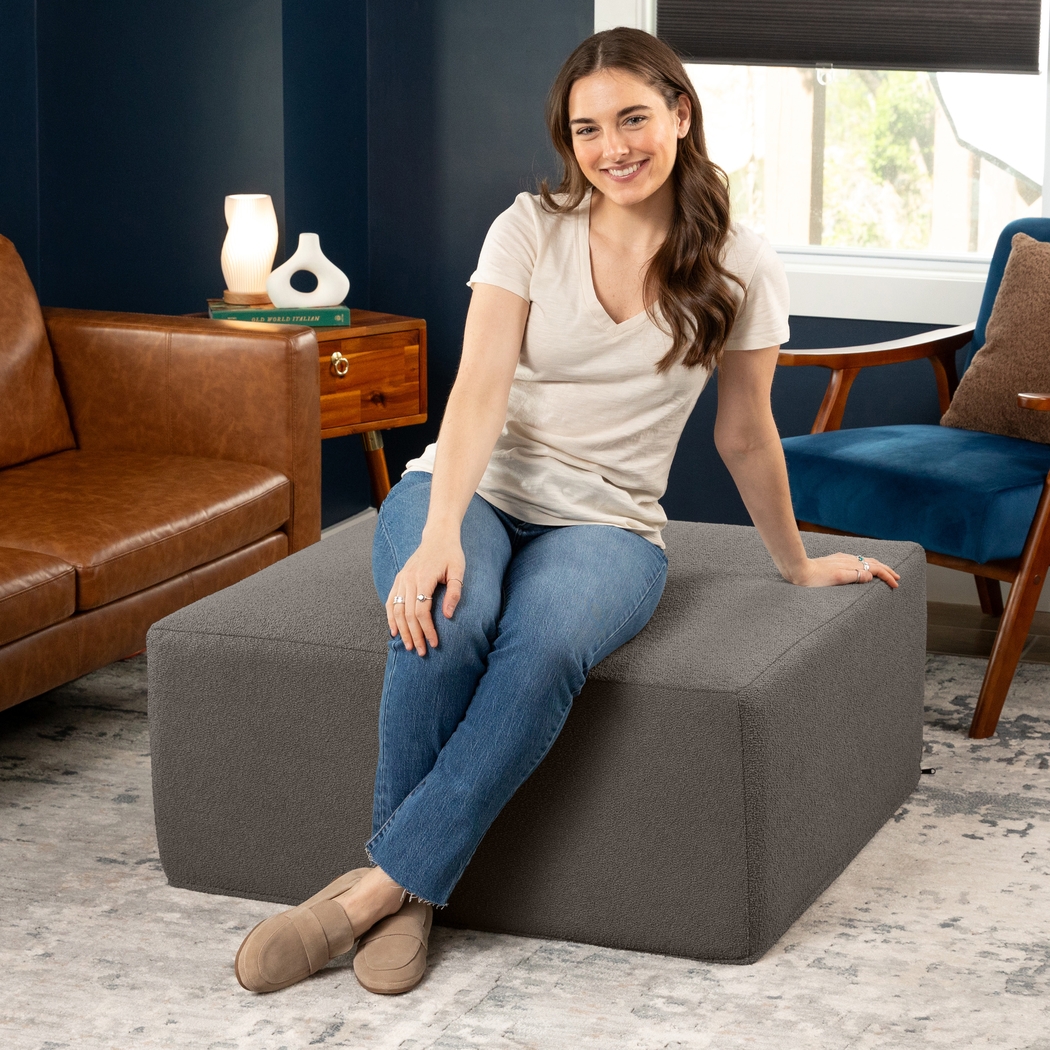 Lesusa II Gray Ottoman - Thumbnail - Image 5