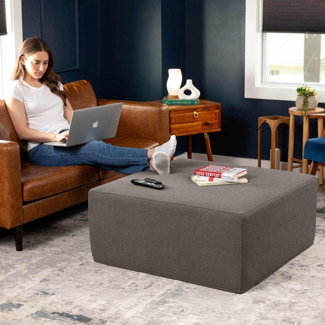 Lesusa II Gray Ottoman - Thumbnail - Image 6