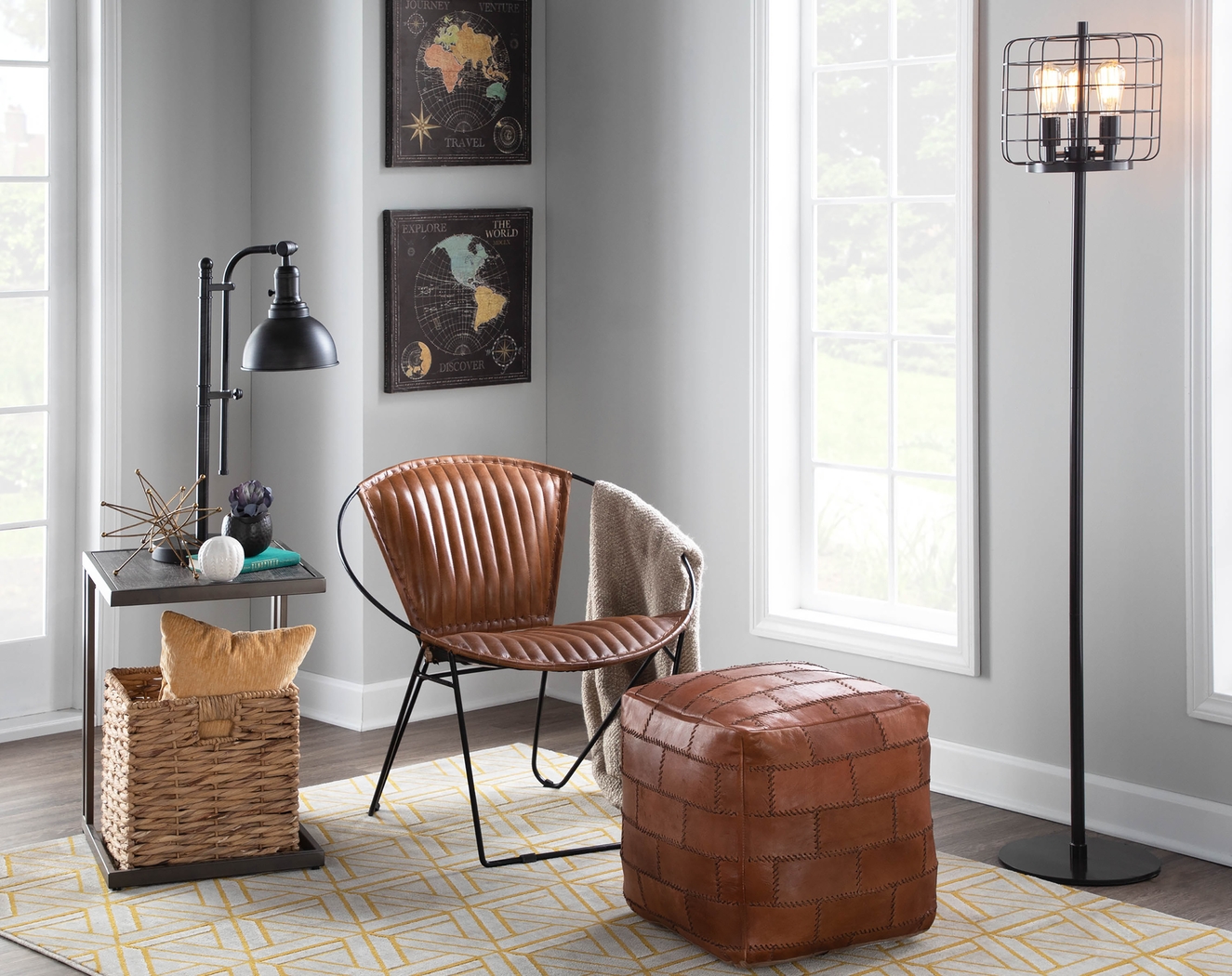 Letchworth Brown Ottoman - Thumbnail - Image 7