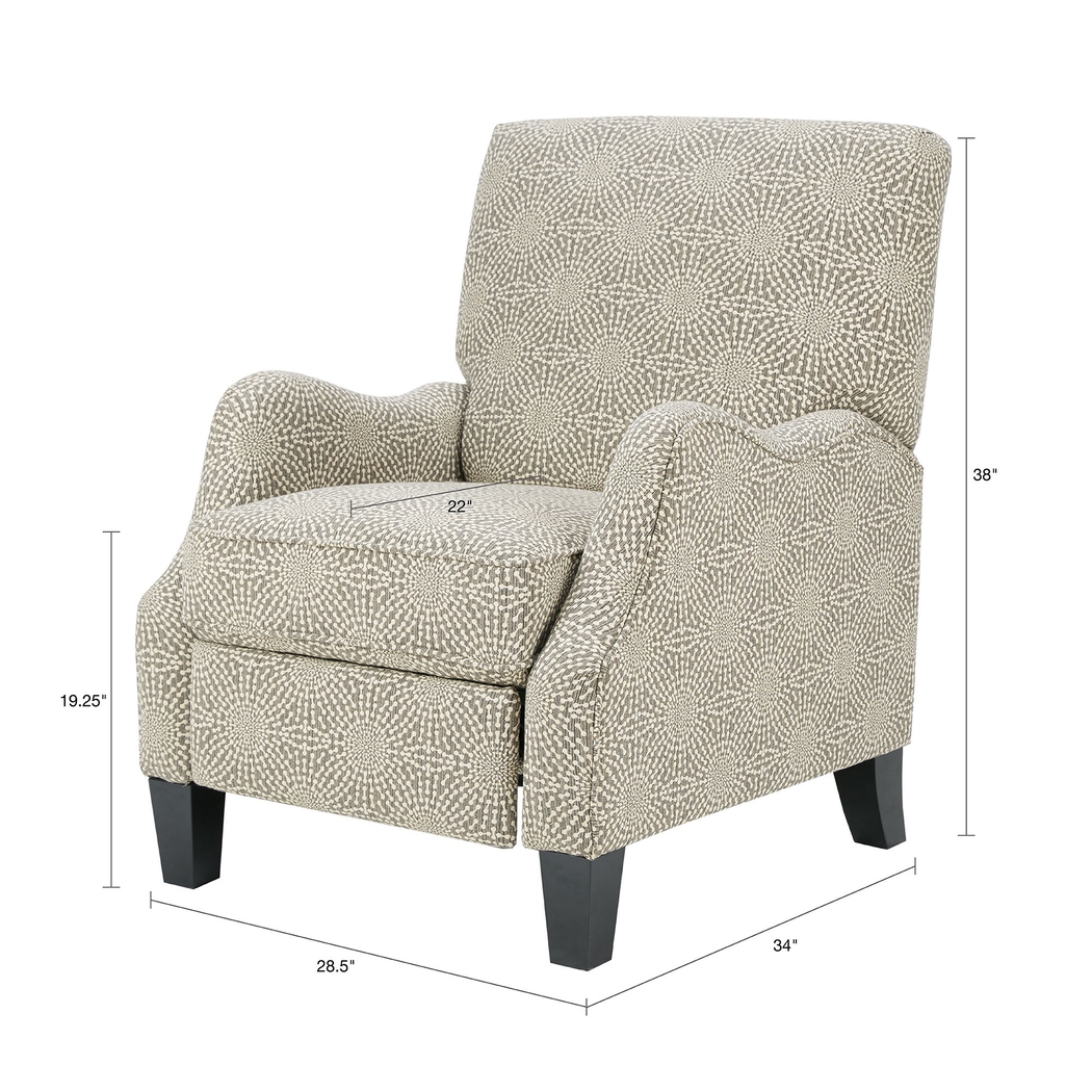 Levata Beige Pushback Recliner - Thumbnail - Image 4