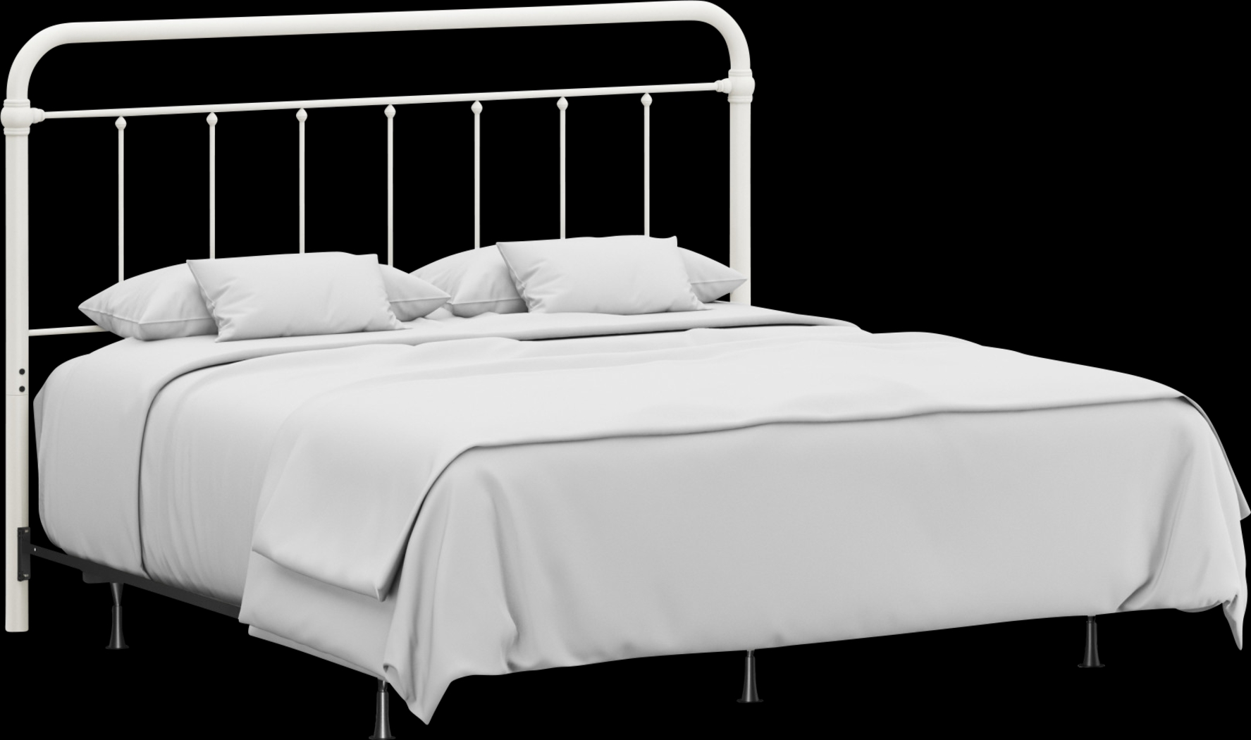 Leveni White King Bed - Thumbnail - Image 1