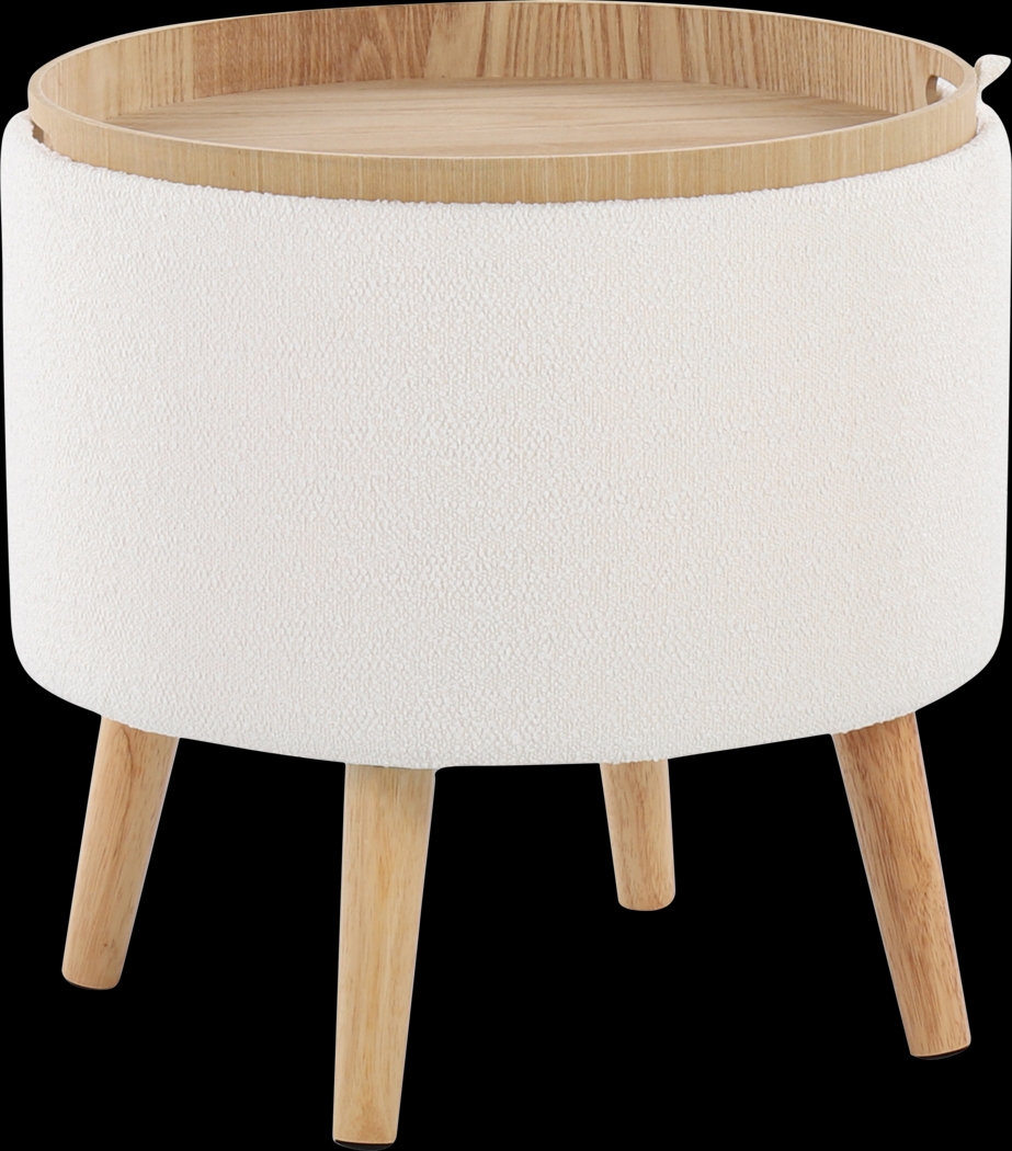 Leverde Cream Ottoman, Set of 2 - Thumbnail - Image 4