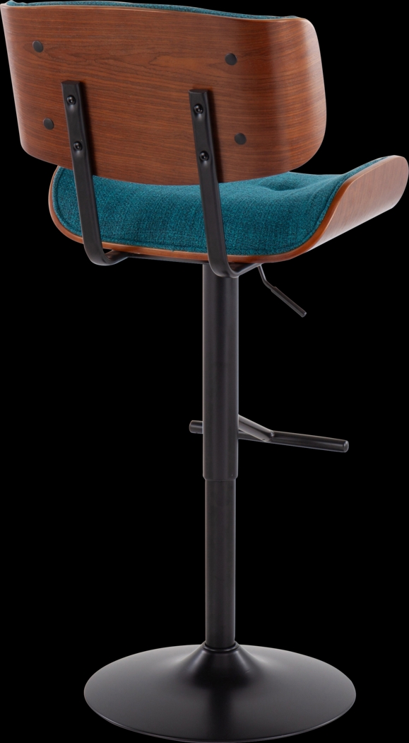 Leverett Teal Adjustable Barstool - Thumbnail - Image 3