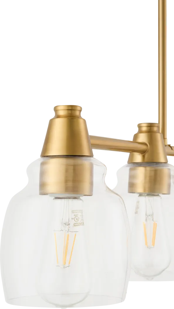 Leverette Shade Gold Chandelier - Thumbnail - Image 3