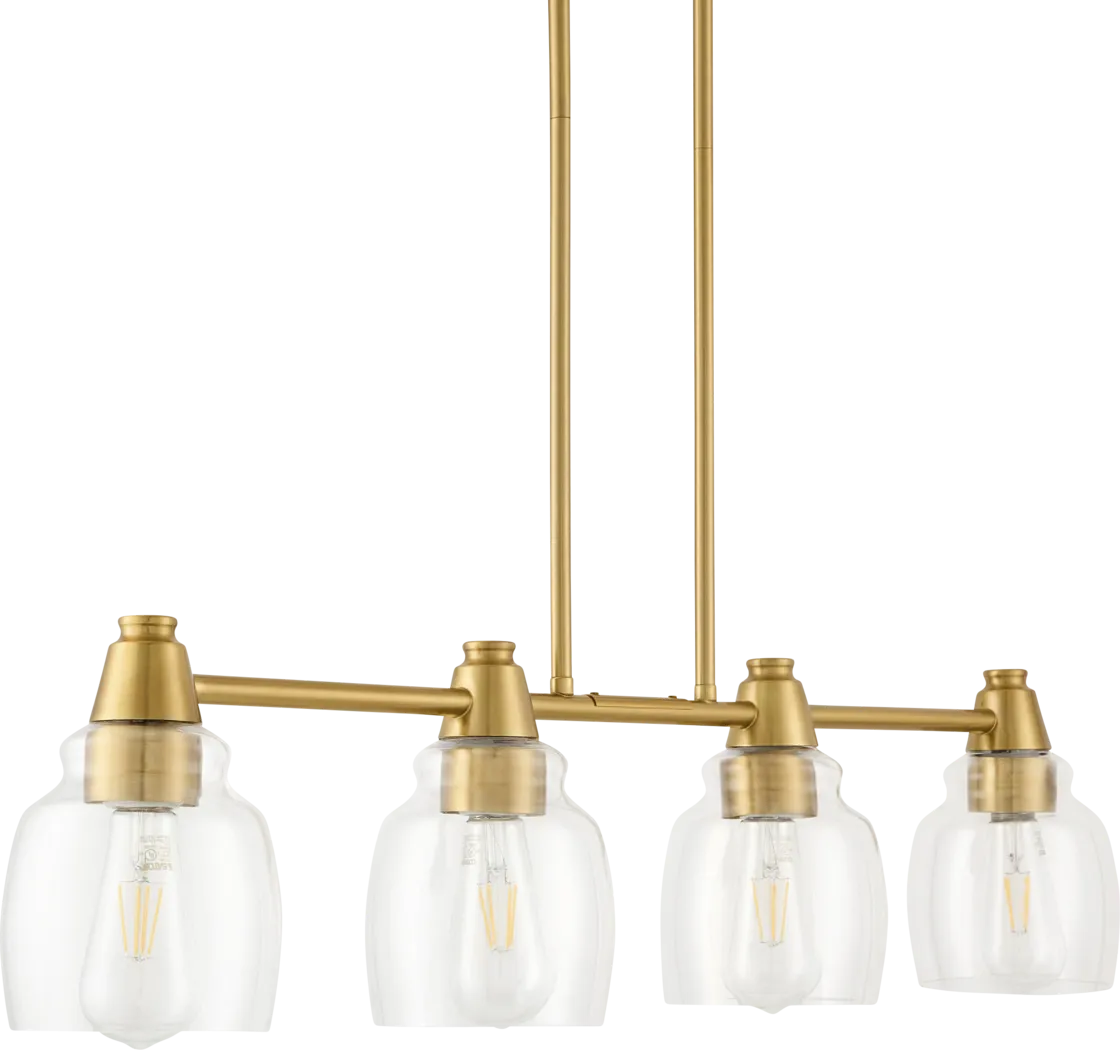 Leverette Shade Gold Chandelier - Thumbnail - Image 1