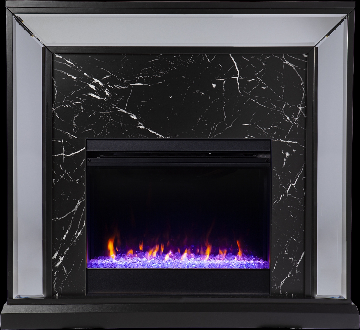 Levering I Black 44 in. Console, With Color Changing Electric Fireplace - Thumbnail - Image 2