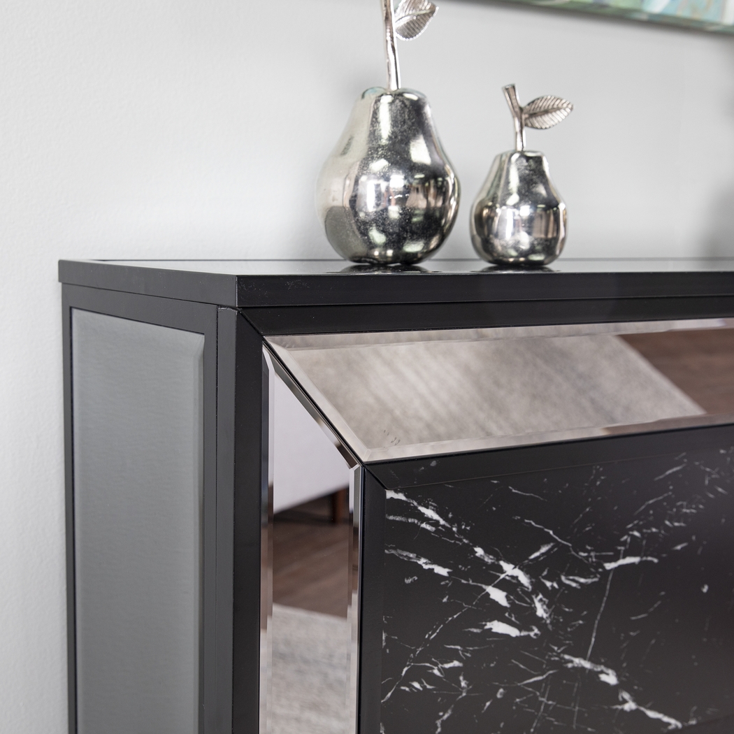 Levering IV Black 44 in. Console With Touch Panel Electric Log Fireplace - Thumbnail - Image 4