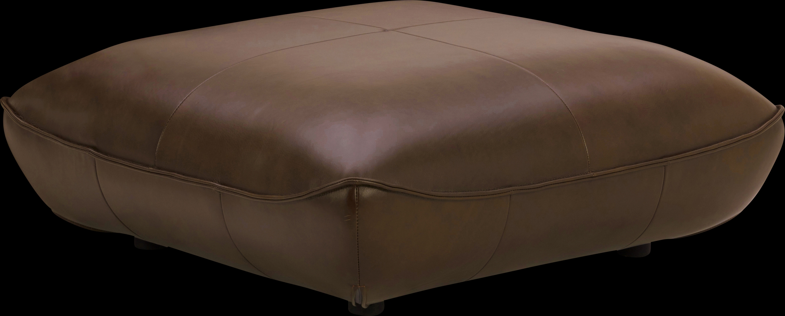 Leveson Brown Ottoman - Thumbnail - Image 1