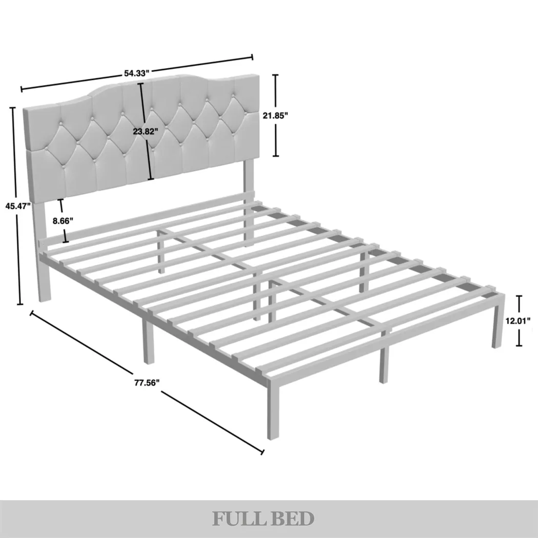 Leveson Light Gray Full Bed - Thumbnail - Image 5