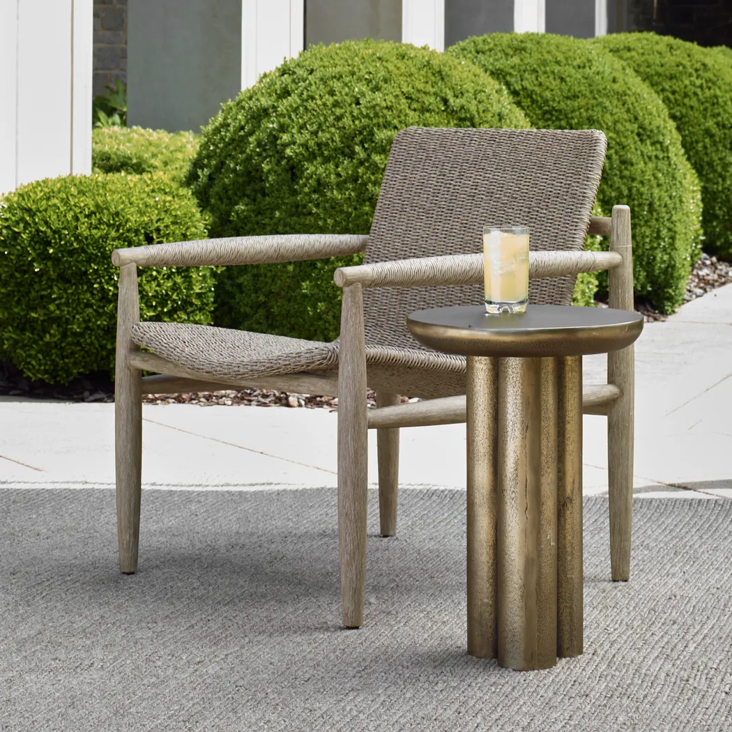 Lewawi Brass Outdoor End Table - Thumbnail - Image 2