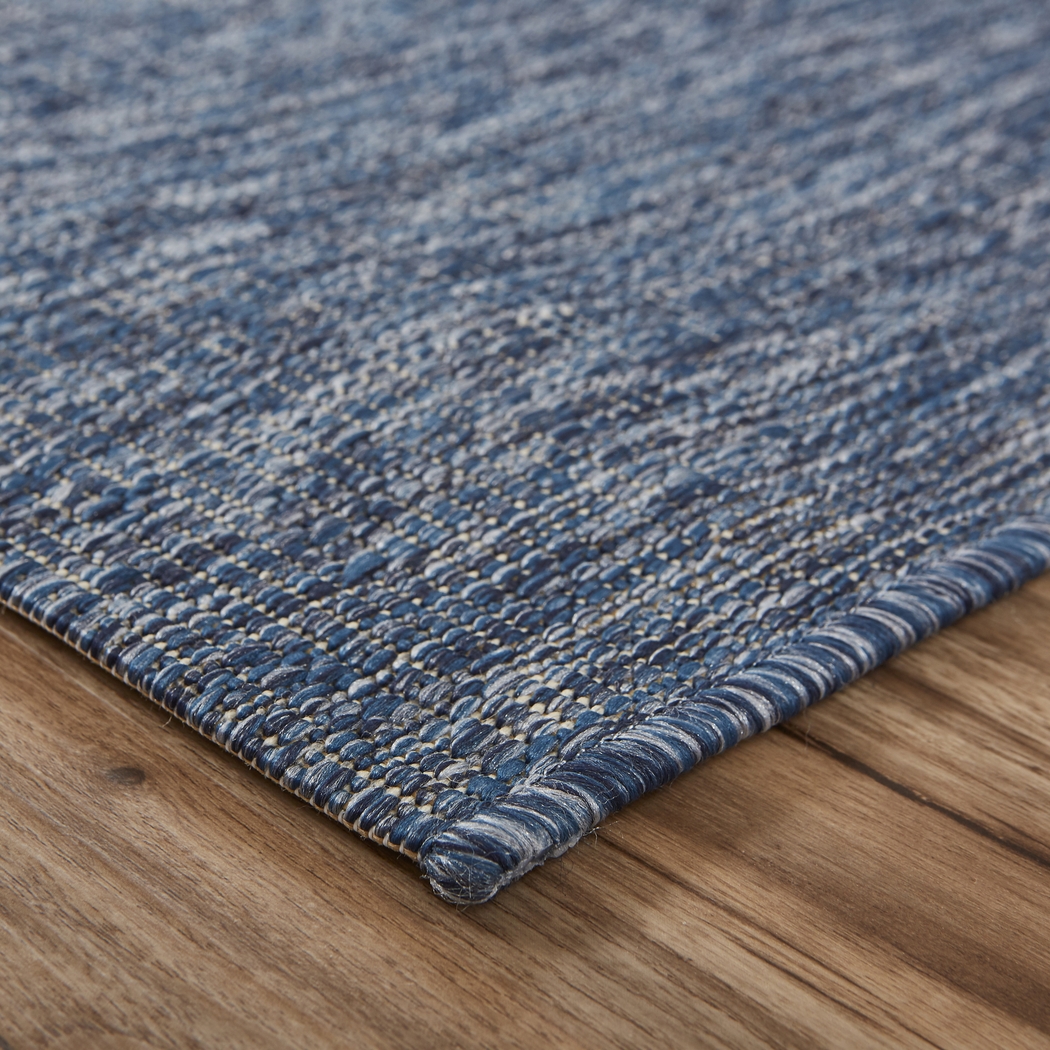 Lewine Navy 7'9 x 9'5 Indoor/Outdoor Rug - Thumbnail - Image 2