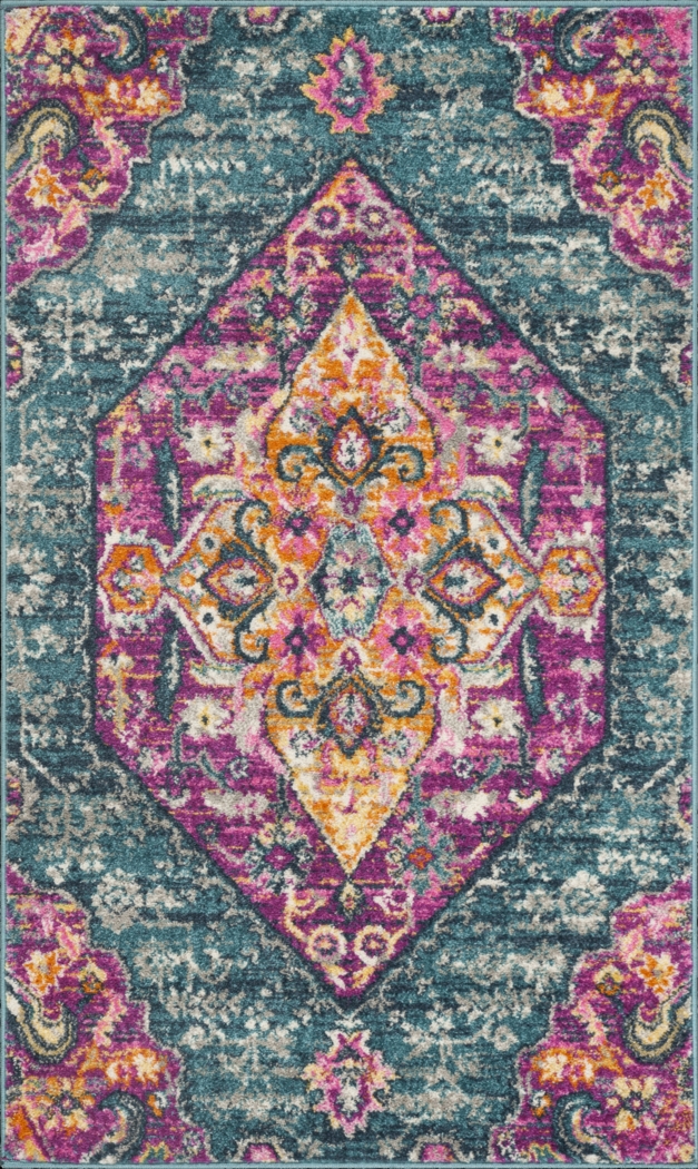 Leya Nights Blue 8' x 10' Rug - Thumbnail - Image 1
