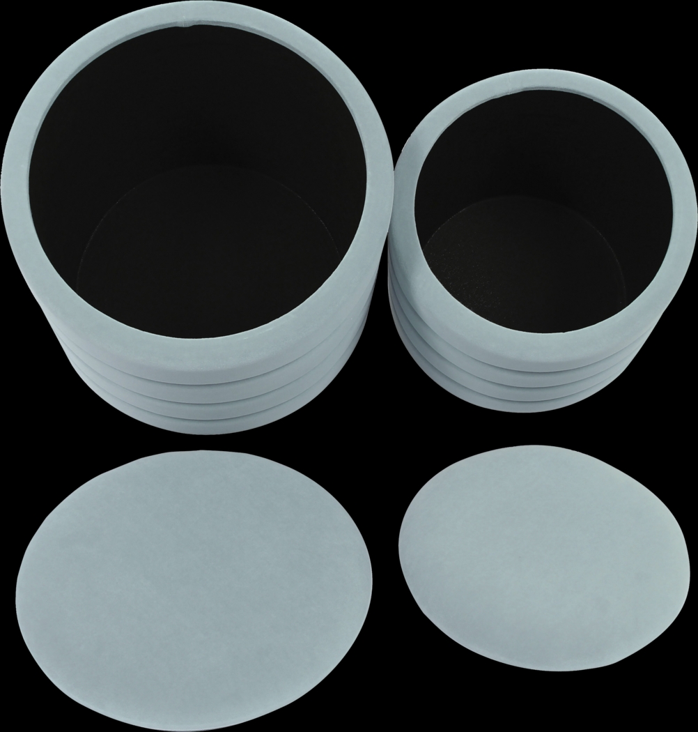 Leyte Blue Storage Ottoman, Set of 2 - Thumbnail - Image 5